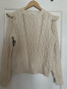 Frame cable knit sweater